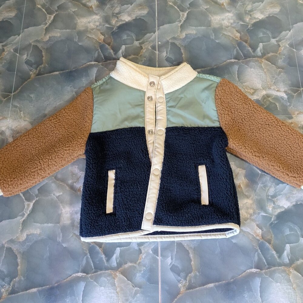OLD NAVY Mock-Neck Sherpa Jacket Baby  6-12M